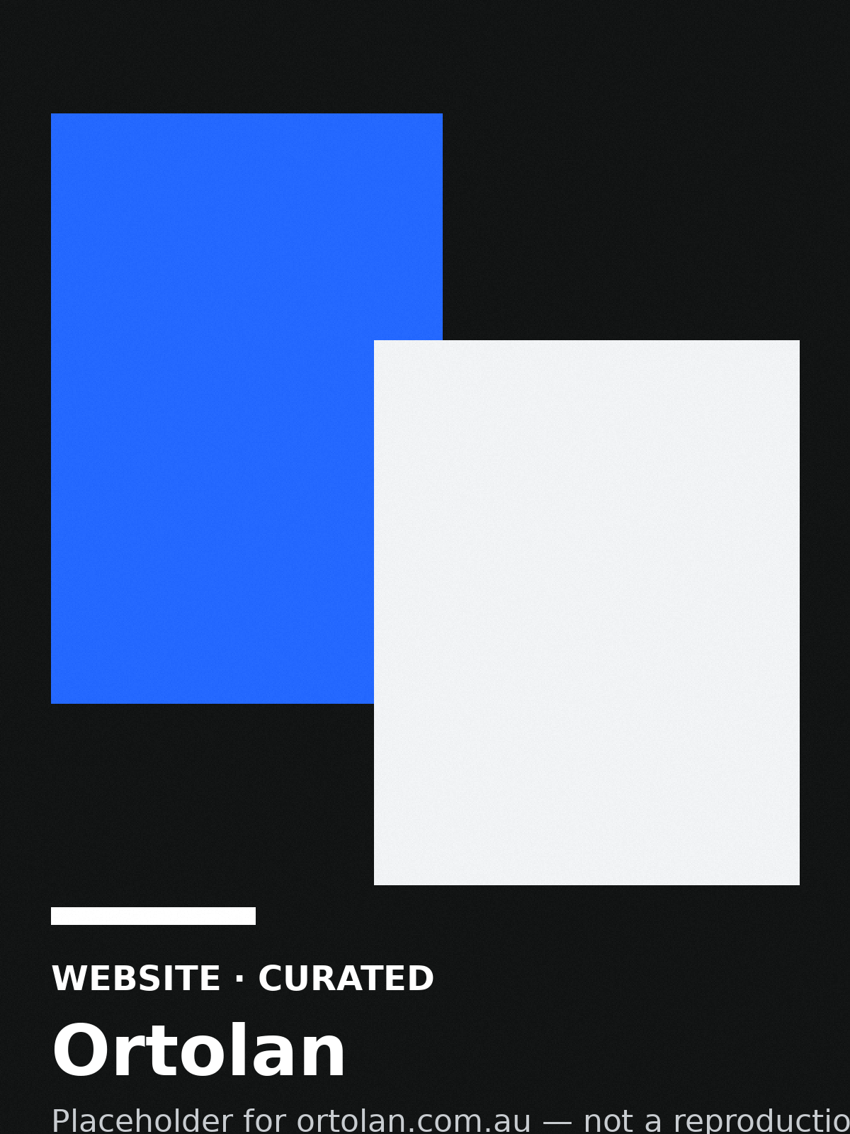 The Ortolan studio website, desktop view